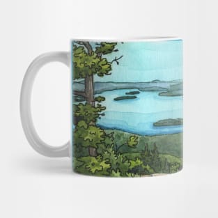 Cadilac Mountain View in Acadia National Park Mug